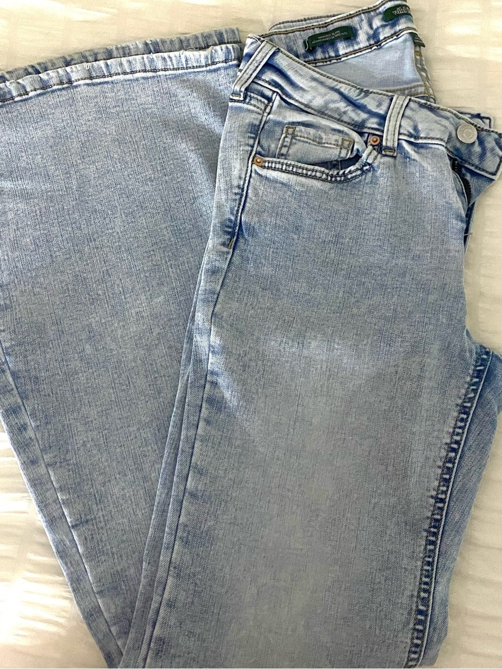 High Rise Light Wash Flare Jeans